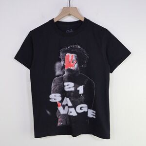 21 Savage‎ It's All A Blur Tour 2023 T-Shirt Size Small Drake Rap Black Cotton